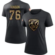 Women's Carson Vinson Baltimore Ravens Black 2020 Salute To Service Performance T-Shirt