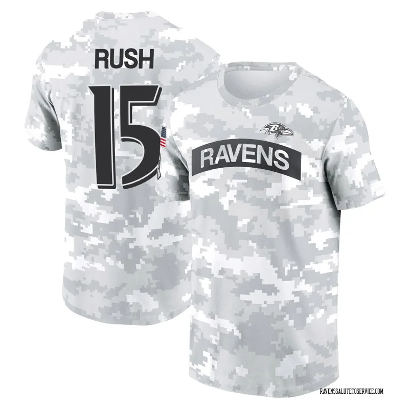 Women's Cooper Rush Baltimore Ravens Camo Arctic 2024 Salute to Service Long Sleeve T-Shirt