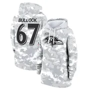 Women's Corey Bullock Baltimore Ravens Camo Arctic 2024 Salute to Service Club Fleece Pullover Hoodie