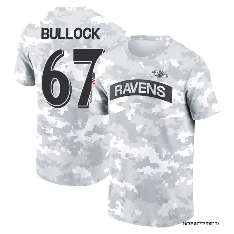 Women's Corey Bullock Baltimore Ravens Camo Arctic 2024 Salute to Service Long Sleeve T-Shirt