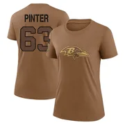 Women's Danny Pinter Baltimore Ravens Legend Brown 2023 Salute To Service Performance T-Shirt