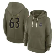 Women's Danny Pinter Baltimore Ravens Olive 2025 Salute to Service Hoodie