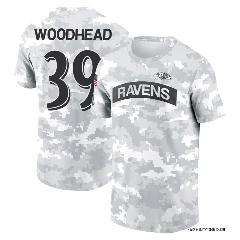 Women's Danny Woodhead Baltimore Ravens Camo Arctic 2024 Salute to Service Long Sleeve T-Shirt