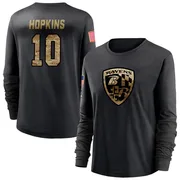 Women's DeAndre Hopkins Baltimore Ravens Black 2020 Salute To Service Sideline Performance Long Sleeve T-Shirt