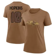 Women's DeAndre Hopkins Baltimore Ravens Legend Brown 2023 Salute To Service Performance T-Shirt