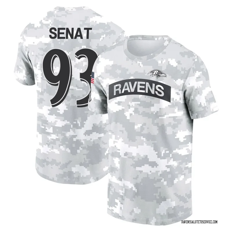 Women's Deadrin Senat Baltimore Ravens Camo Arctic 2024 Salute to Service Long Sleeve T-Shirt