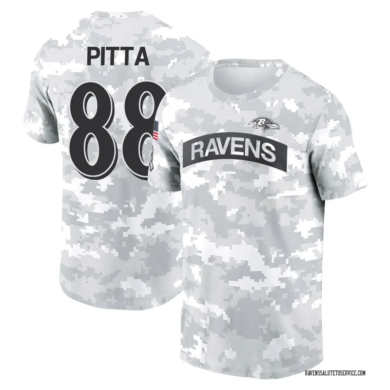 Women's Dennis Pitta Baltimore Ravens Camo Arctic 2024 Salute to Service Long Sleeve T-Shirt