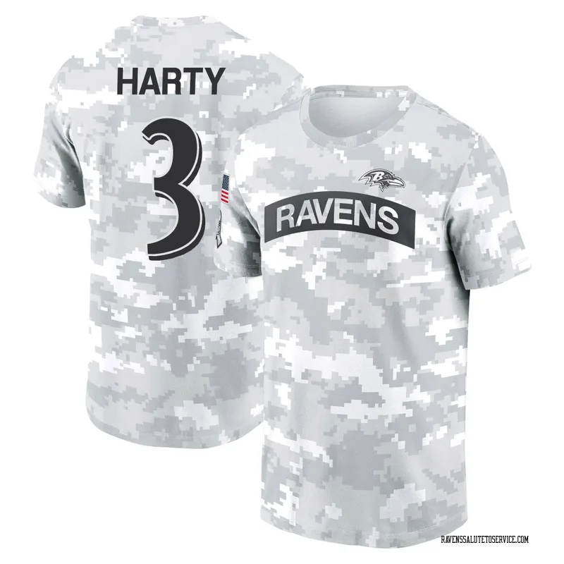 Women's Deonte Harty Baltimore Ravens Camo Arctic 2024 Salute to Service Long Sleeve T-Shirt