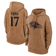 Women's Diego Pavia Baltimore Ravens Brown 2023 Salute To Service Pullover Hoodie
