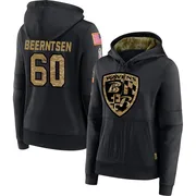 Women's Evan Beerntsen Baltimore Ravens Black 2020 Salute to Service Sideline Performance Pullover Hoodie