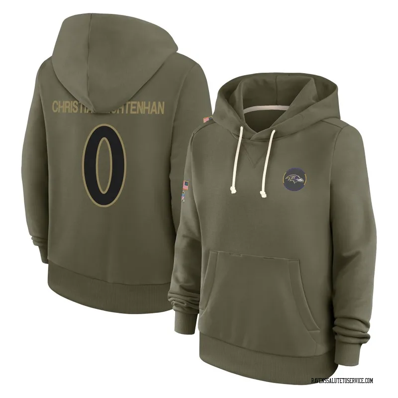 Women's Gerad Christian-Lichtenhan Baltimore Ravens Olive 2025 Salute to Service Hoodie