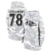 Women's Gerad Lichtenhan Baltimore Ravens Camo Arctic 2024 Salute to Service Club Fleece Pullover Hoodie