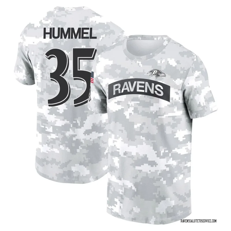 Women's Jacob Hummel Baltimore Ravens Camo Arctic 2024 Salute to Service Long Sleeve T-Shirt