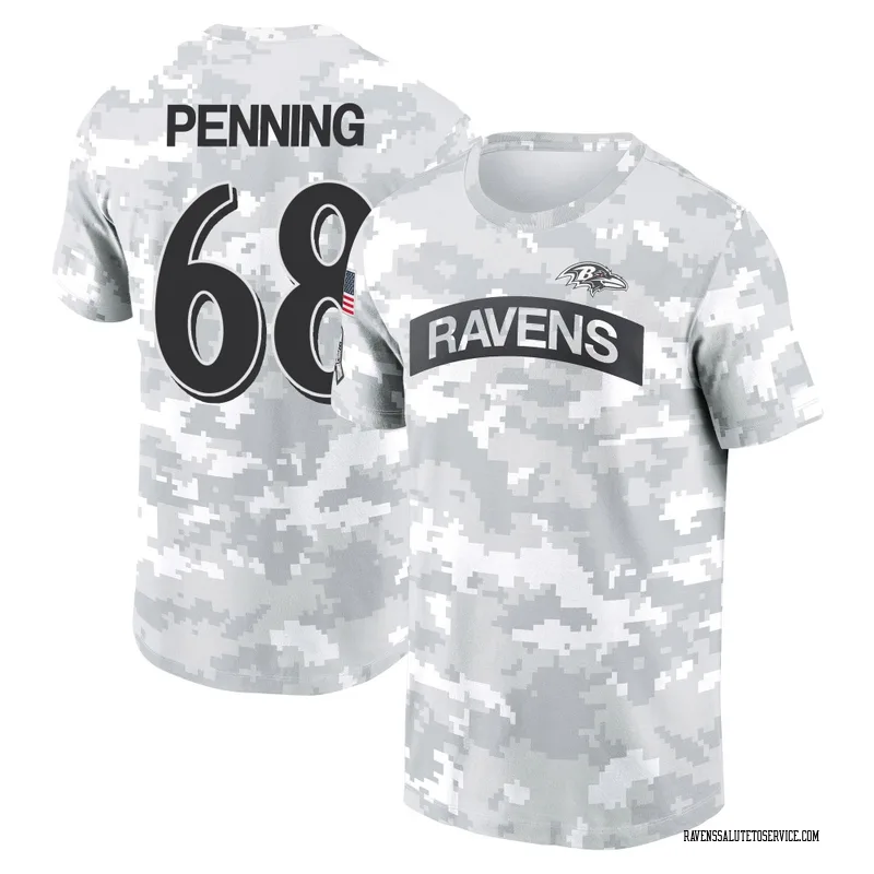Women's Jared Penning Baltimore Ravens Camo Arctic 2024 Salute to Service Long Sleeve T-Shirt