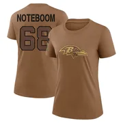 Women's Joe Noteboom Baltimore Ravens Legend Brown 2023 Salute To Service Performance T-Shirt
