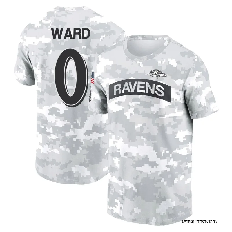 Women's Jonathan Ward Baltimore Ravens Camo Arctic 2024 Salute to Service Long Sleeve T-Shirt
