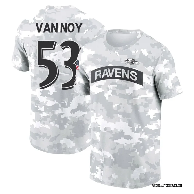 Women's Kyle Van Noy Baltimore Ravens Camo Arctic 2024 Salute to Service Long Sleeve T-Shirt