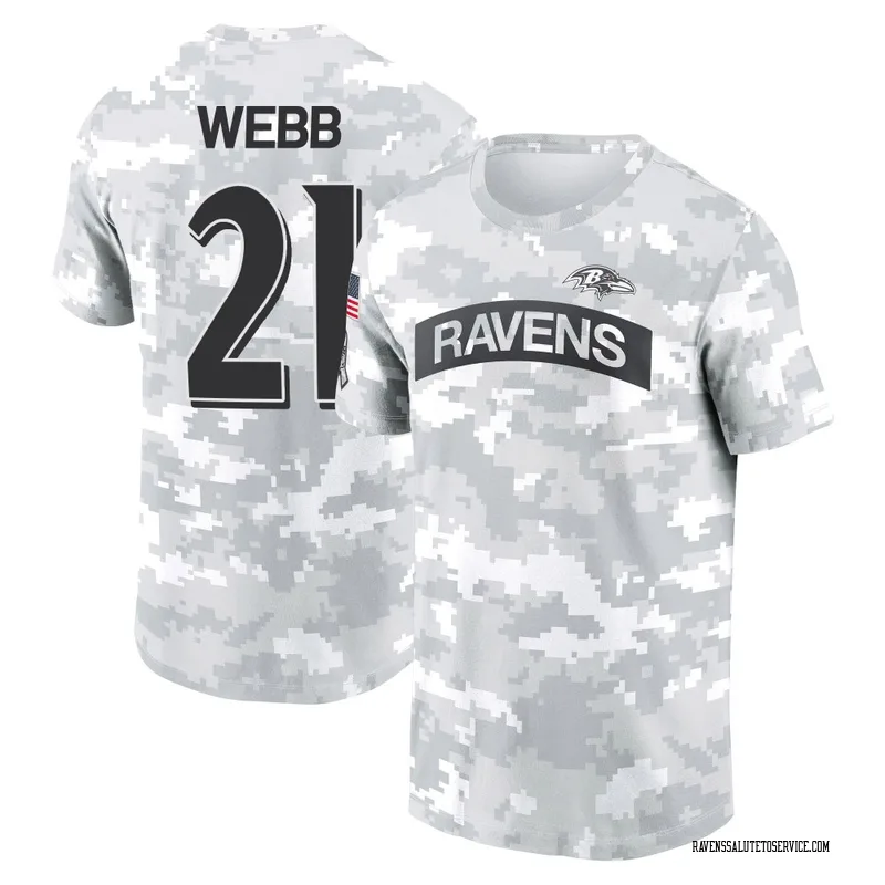 Women's Lardarius Webb Baltimore Ravens Camo Arctic 2024 Salute to Service Long Sleeve T-Shirt