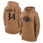 Women's Lardarius Webb Jr. Baltimore Ravens Brown 2023 Salute To Service Pullover Hoodie