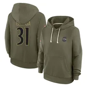 Women's Luke Elzinga Baltimore Ravens Olive 2025 Salute to Service Hoodie