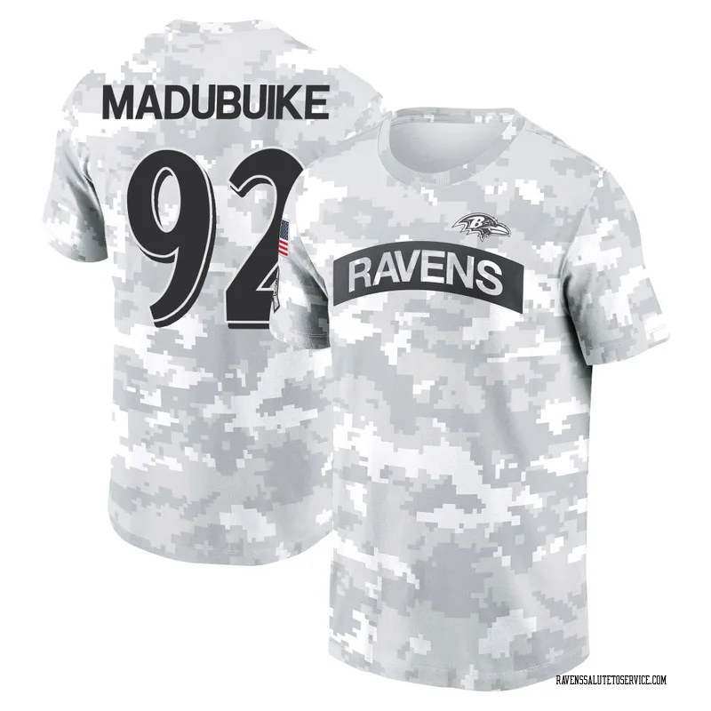 Women's Nnamdi Madubuike Baltimore Ravens Camo Arctic 2024 Salute to Service Long Sleeve T-Shirt