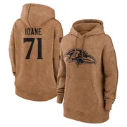 Women's Olaivavega Ioane Baltimore Ravens Brown 2023 Salute To Service Pullover Hoodie