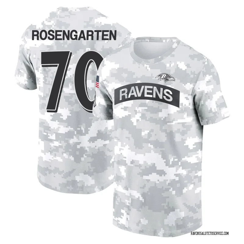 Women's Roger Rosengarten Baltimore Ravens Camo Arctic 2024 Salute to Service Long Sleeve T-Shirt