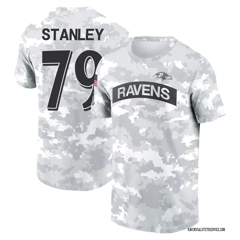 Women's Ronnie Stanley Baltimore Ravens Camo Arctic 2024 Salute to Service Long Sleeve T-Shirt