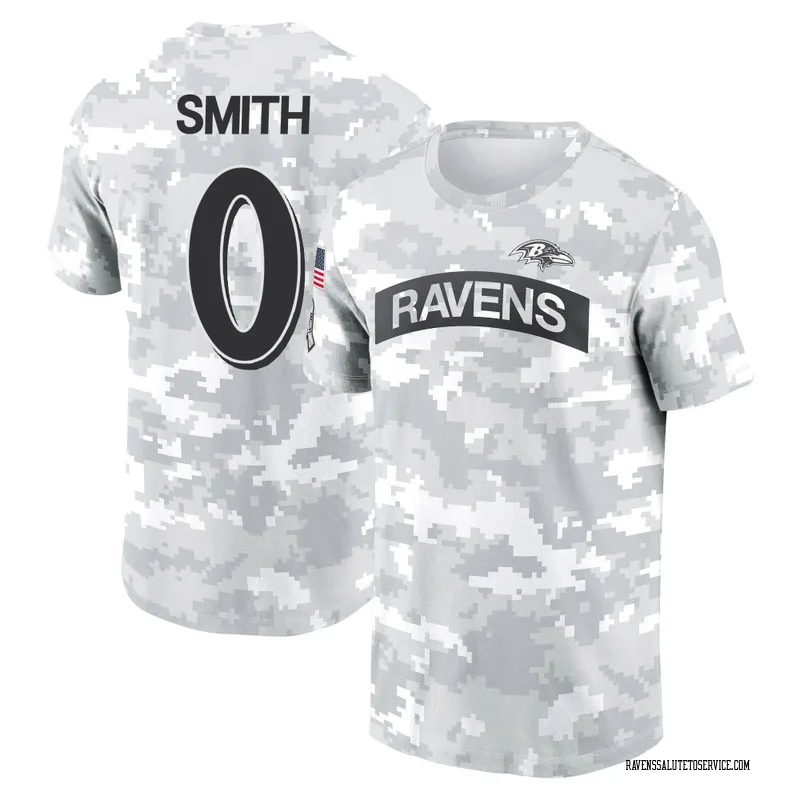 Women's Roquan Smith Baltimore Ravens Camo Arctic 2024 Salute to Service Long Sleeve T-Shirt