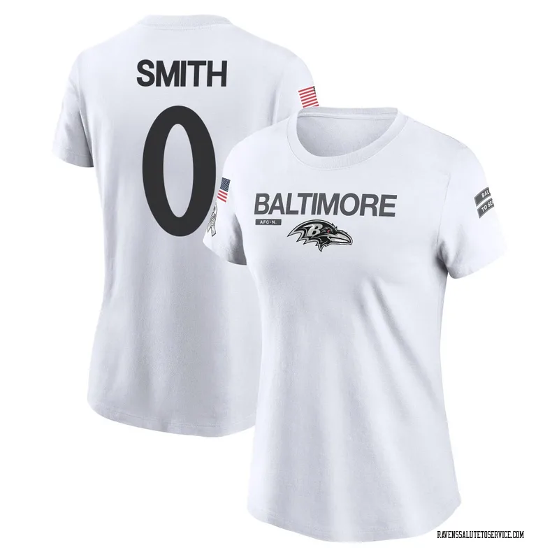 Women's Roquan Smith Baltimore Ravens Legend White 2024 Salute to Service Performance T-Shirt