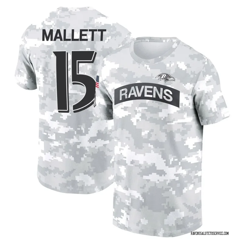Women's Ryan Mallett Baltimore Ravens Camo Arctic 2024 Salute to Service Long Sleeve T-Shirt