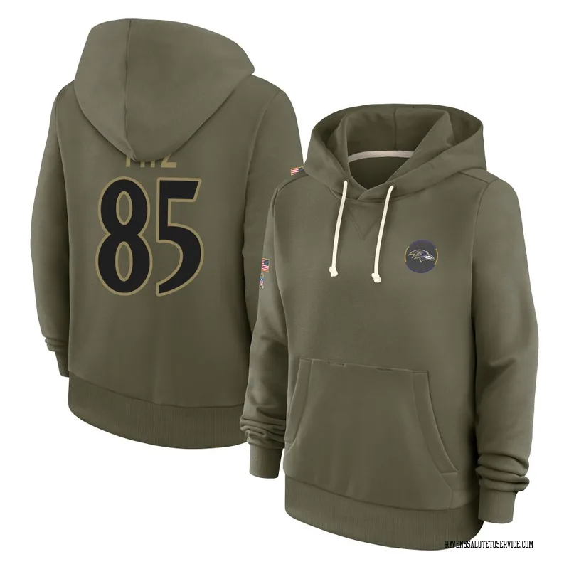Women's Sam Pitz Baltimore Ravens Olive 2025 Salute to Service Hoodie