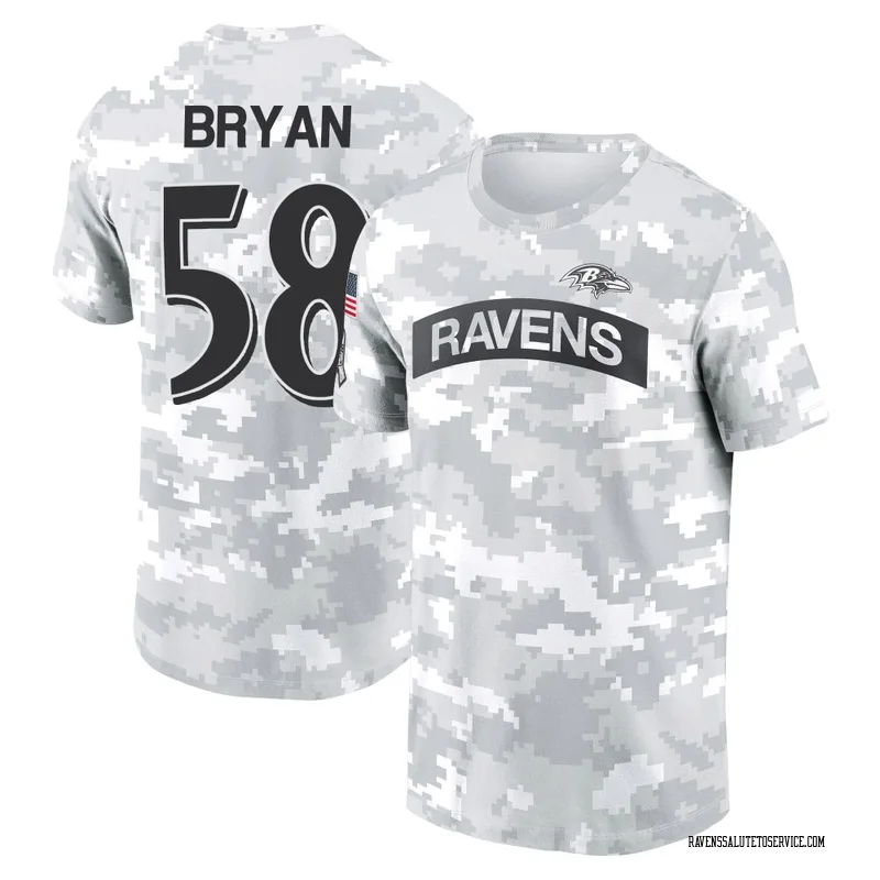 Women's Taven Bryan Baltimore Ravens Camo Arctic 2024 Salute to Service Long Sleeve T-Shirt