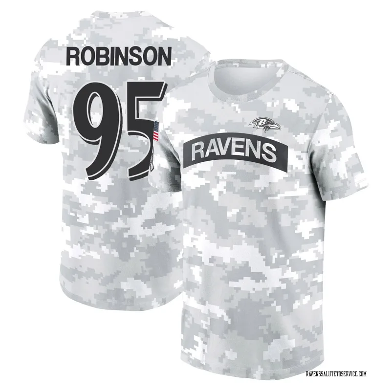 Women's Tavius Robinson Baltimore Ravens Camo Arctic 2024 Salute to Service Long Sleeve T-Shirt
