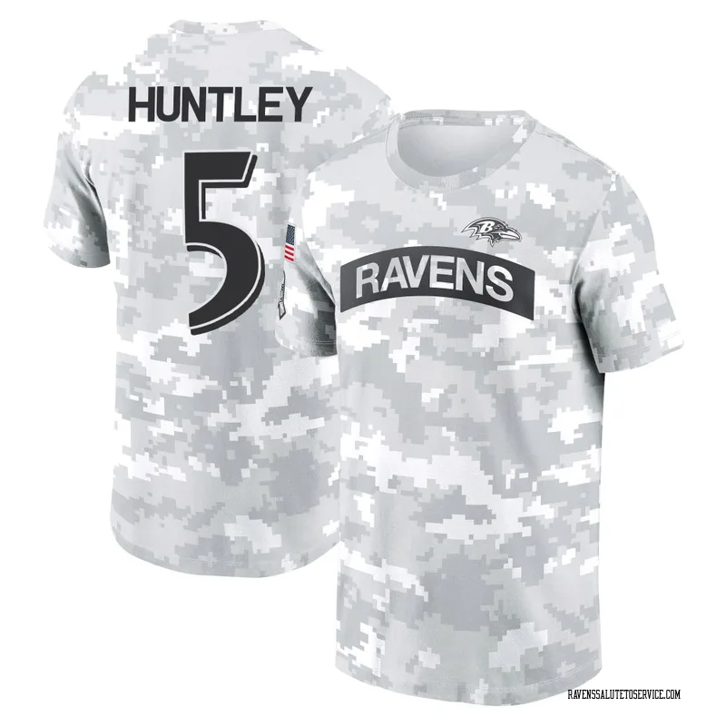 Women's Tyler Huntley Baltimore Ravens Camo Arctic 2024 Salute to Service Long Sleeve T-Shirt