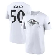 Youth Adisa Isaac Baltimore Ravens Legend White 2024 Salute to Service Performance T-Shirt