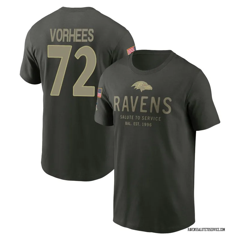 Youth Andrew Vorhees Baltimore Ravens Green Forest/ 2025 Salute to Service Sideline Primary Edge T-Shirt