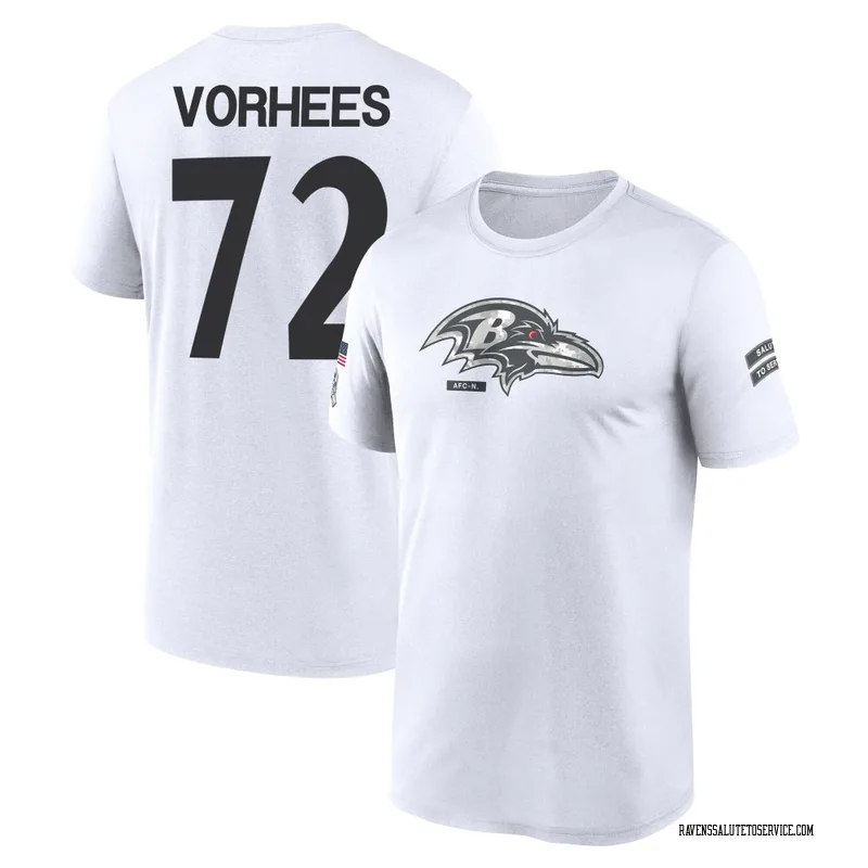 Youth Andrew Vorhees Baltimore Ravens Legend White 2024 Salute to Service Performance T-Shirt