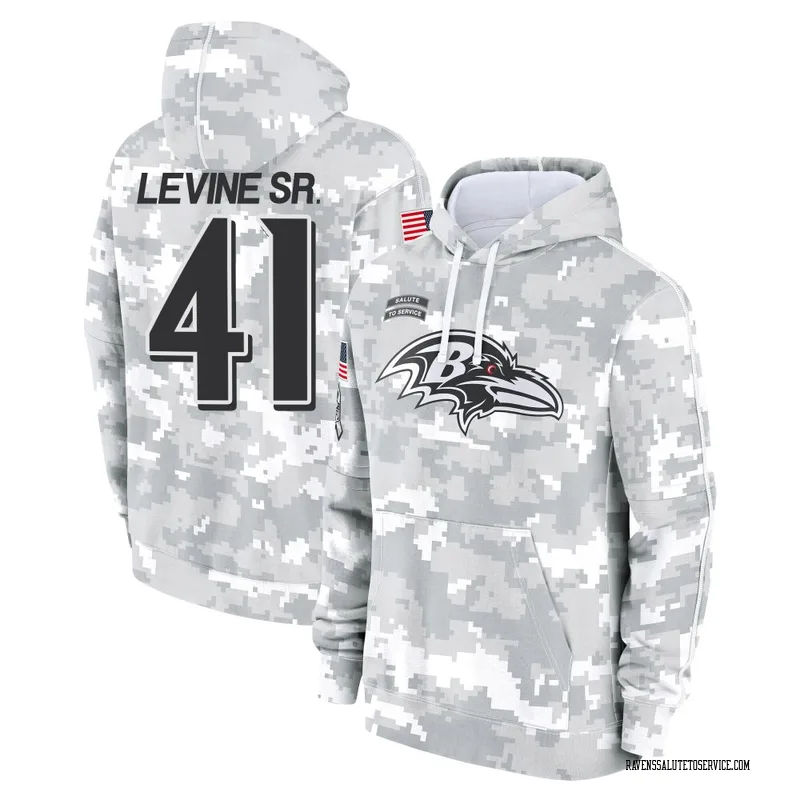 Youth Anthony Levine Sr. Baltimore Ravens Camo Arctic 2024 Salute to Service Club Fleece Pullover Hoodie
