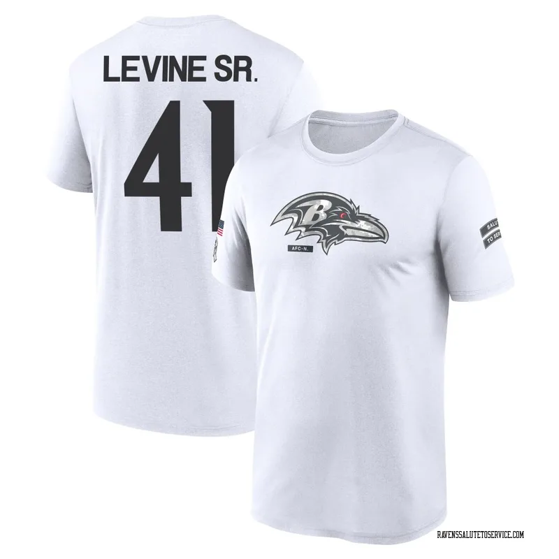Youth Anthony Levine Sr. Baltimore Ravens Legend White 2024 Salute to Service Performance T-Shirt