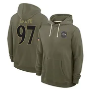 Youth CJ Okoye Baltimore Ravens Olive 2025 Salute to Service Hoodie