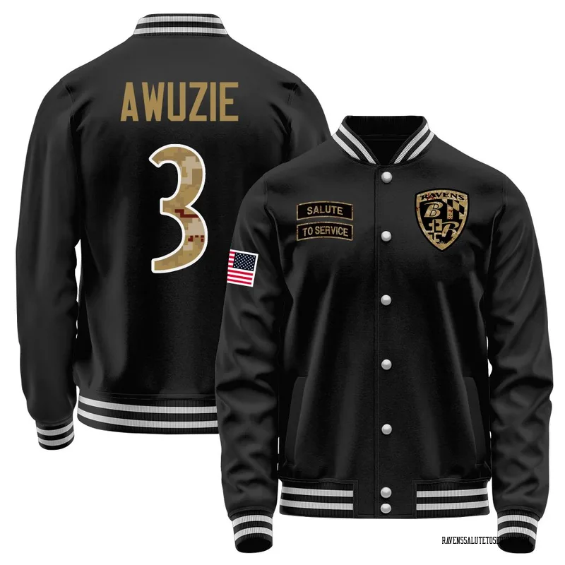 Youth Chidobe Awuzie Baltimore Ravens Black Salute to Service Sideline Performance Jacket
