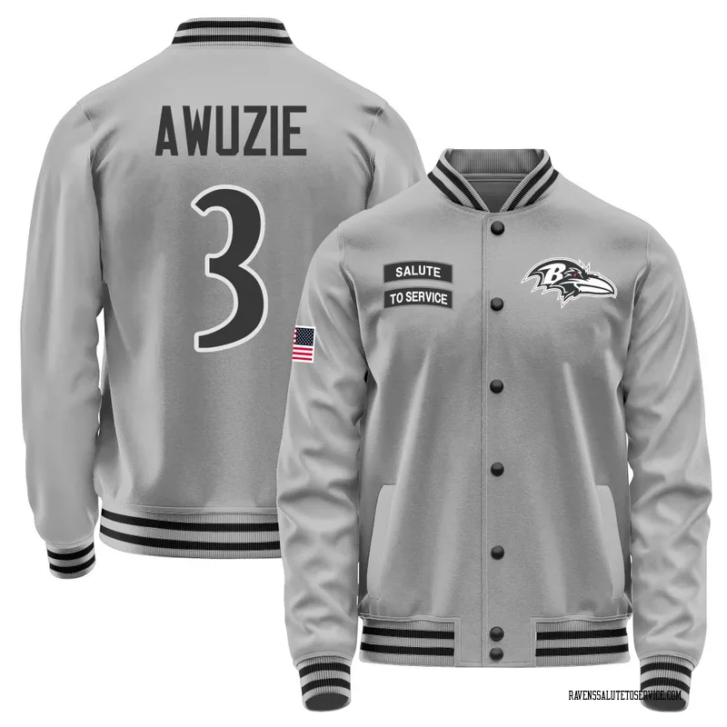 Youth Chidobe Awuzie Baltimore Ravens Gray Salute to Service Performance Jacket