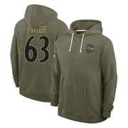 Youth Danny Pinter Baltimore Ravens Olive 2025 Salute to Service Hoodie