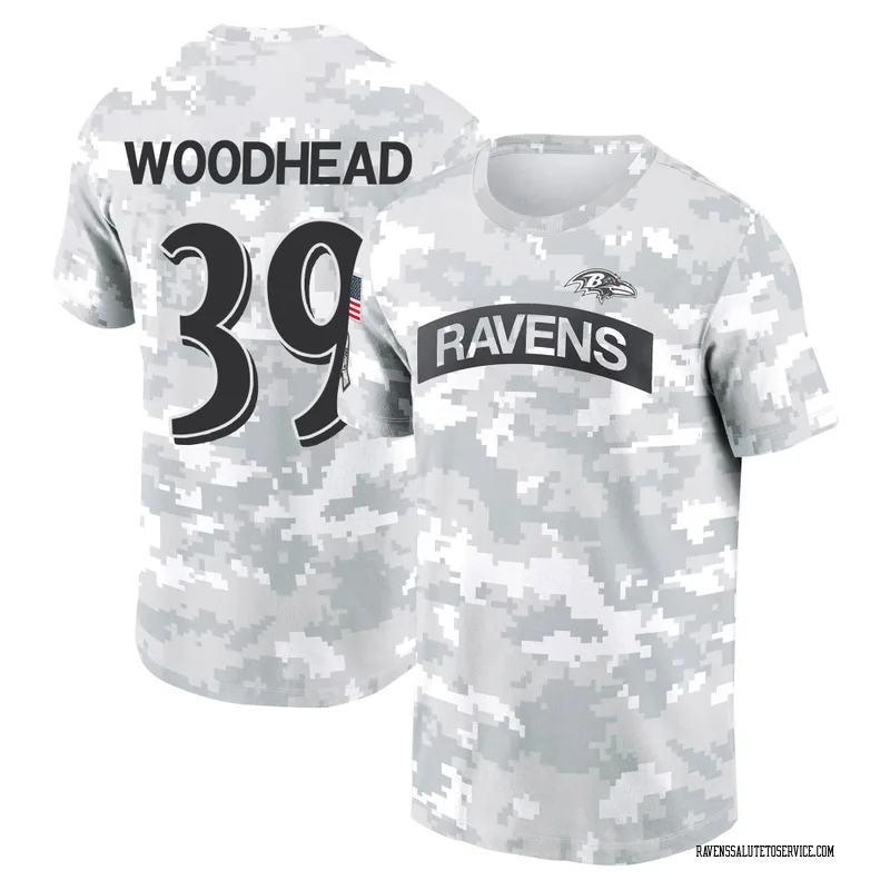 Youth Danny Woodhead Baltimore Ravens Camo Arctic 2024 Salute to Service Performance T-Shirt