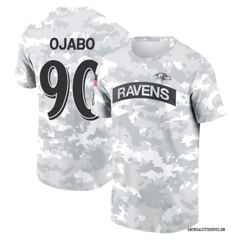 Youth David Ojabo Baltimore Ravens Camo Arctic 2024 Salute to Service Performance T-Shirt