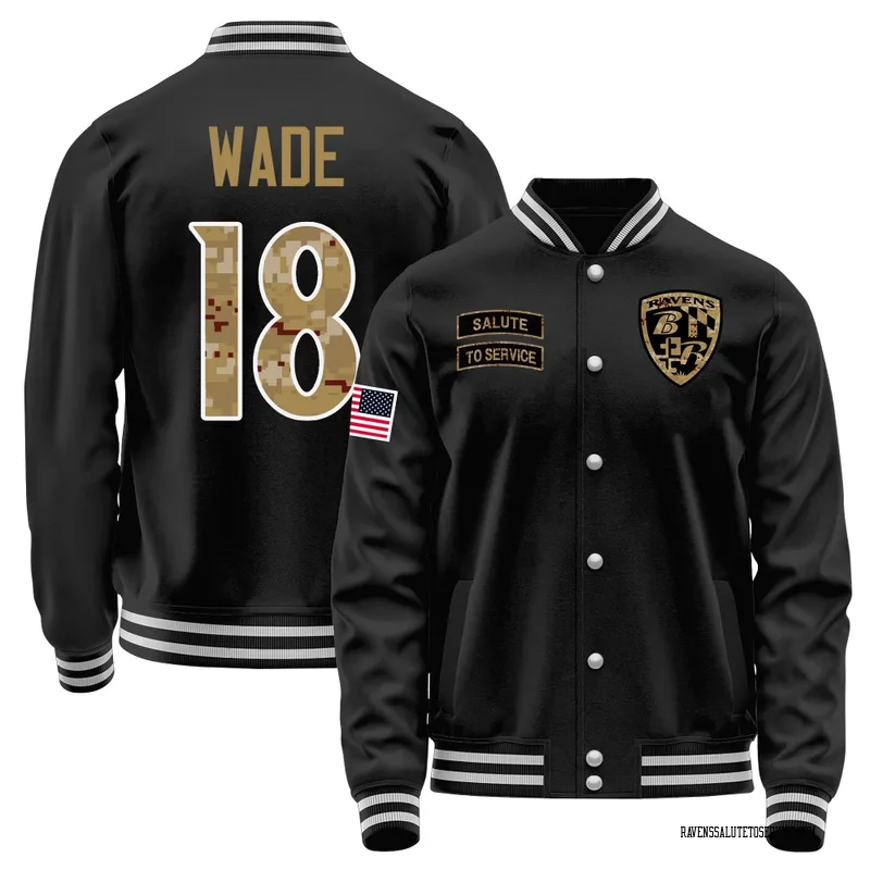 Youth Dayton Wade Baltimore Ravens Black Salute to Service Sideline Performance Jacket