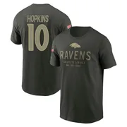Youth DeAndre Hopkins Baltimore Ravens Green Forest/ 2025 Salute to Service Sideline Primary Edge T-Shirt