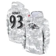 Youth Deadrin Senat Baltimore Ravens Camo Arctic 2024 Salute to Service Club Fleece Pullover Hoodie