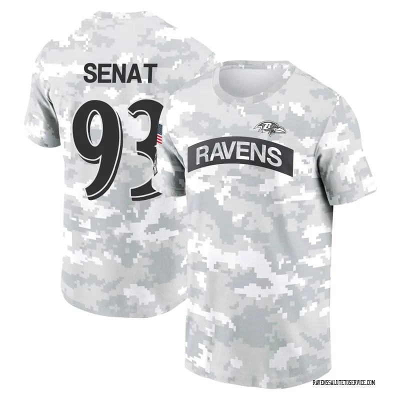 Youth Deadrin Senat Baltimore Ravens Camo Arctic 2024 Salute to Service Performance T-Shirt